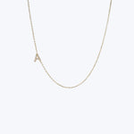 Love Letter Pavé Initial Necklace A