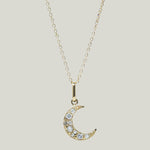 Aztec Diamond Moon Necklace
