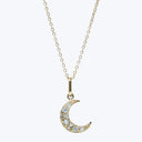 Aztec Diamond Moon Necklace
