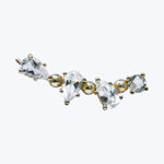 Classique Pear White Topaz Ear Crawler White Left
