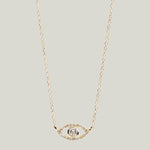 Evil Eye Pave Diamond Checkerboard Necklace