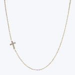 Love Letter Pave Cross Necklace