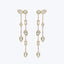 Cleo Liana Double Chain Clear Topaz Chandelier Earrings