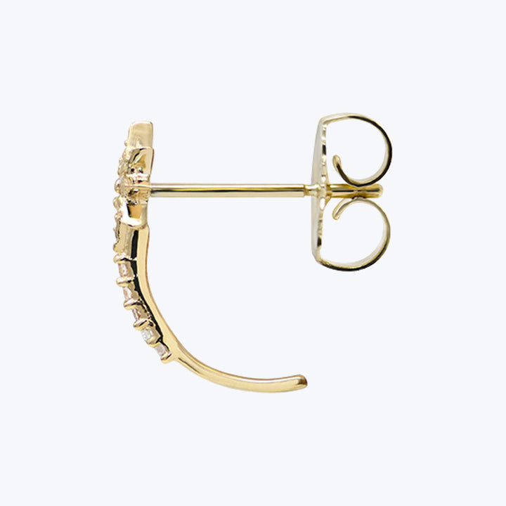 Aztec Half Hoop Diamond Studs