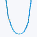 Boheme Smooth Paraiba Opal Rondelle Beaded Necklace