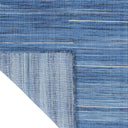 Denim Blue Solid Flatweave Kilim Rug 8' x 10'
