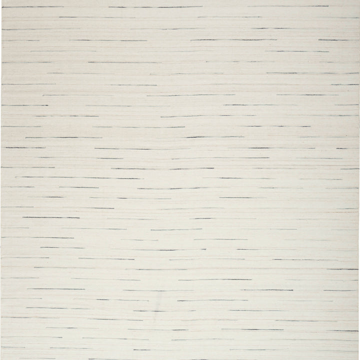 Ivory Solid Modern Flatweave Kilim Rug 5'3" x 7'3"