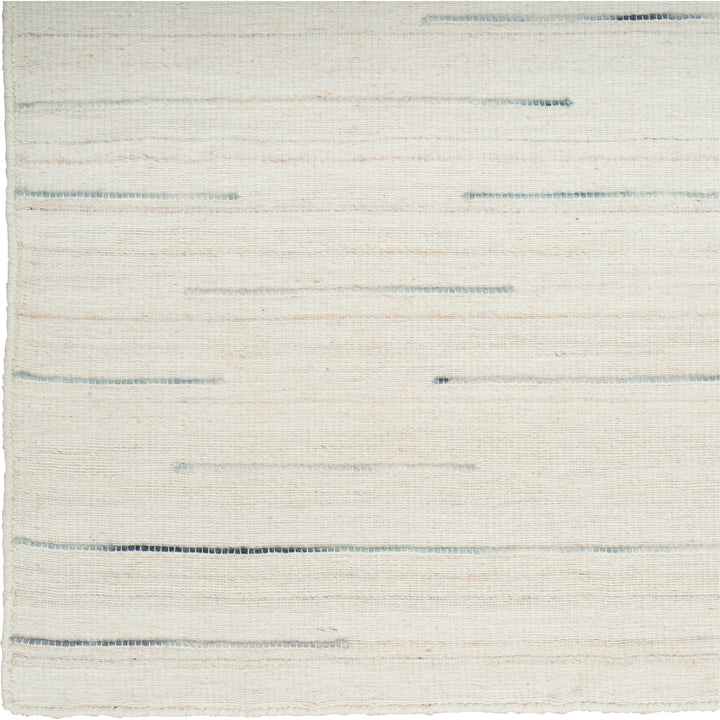 Ivory Solid Modern Flatweave Kilim Rug 5'3" x 7'3"