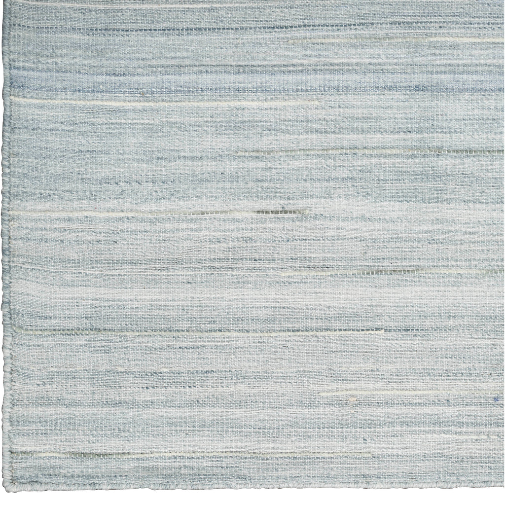 Light Blue Solid Flatweave Kilim Rug 5'3" x 7'3"