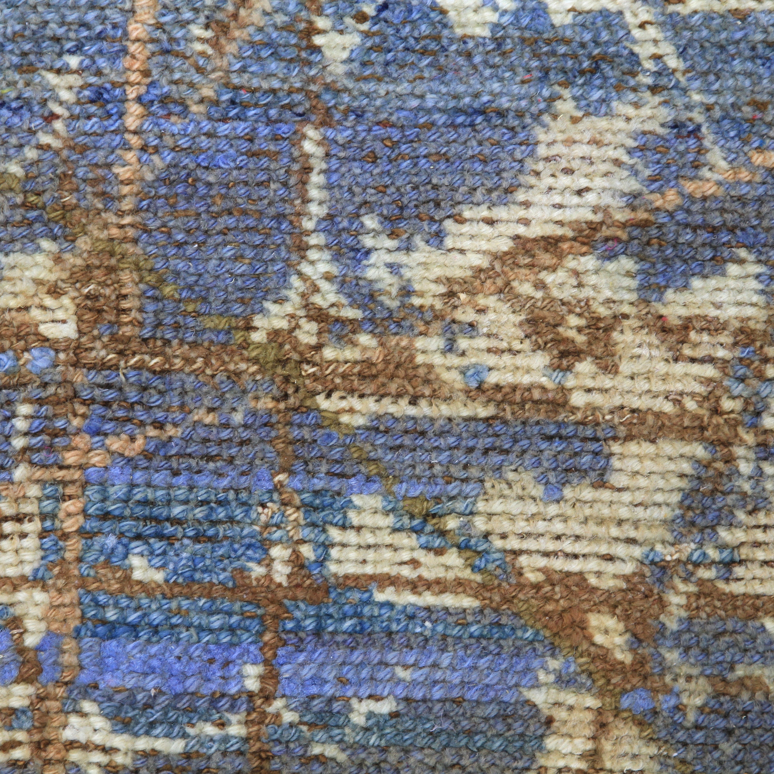 Blue Transitional Abstract Wool Rug - 9' x 10'5" Default Title