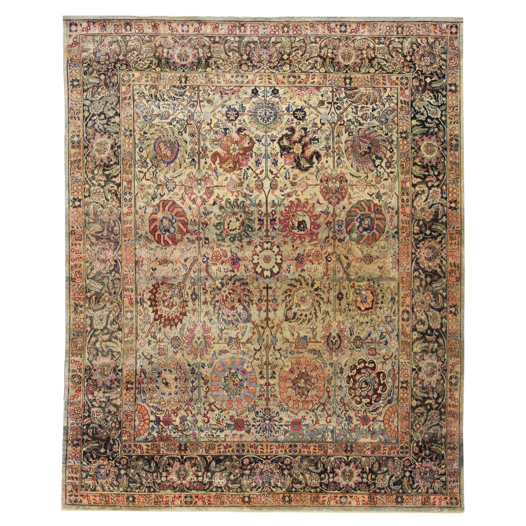 Cream Transitional Wool Rug - 8'2" x 9'11" Default Title