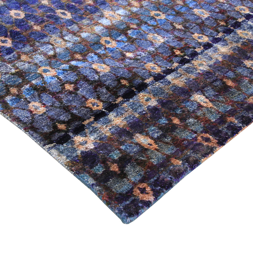 Transitional Blue Silk Runner - 3'1" x 21'3" Default Title