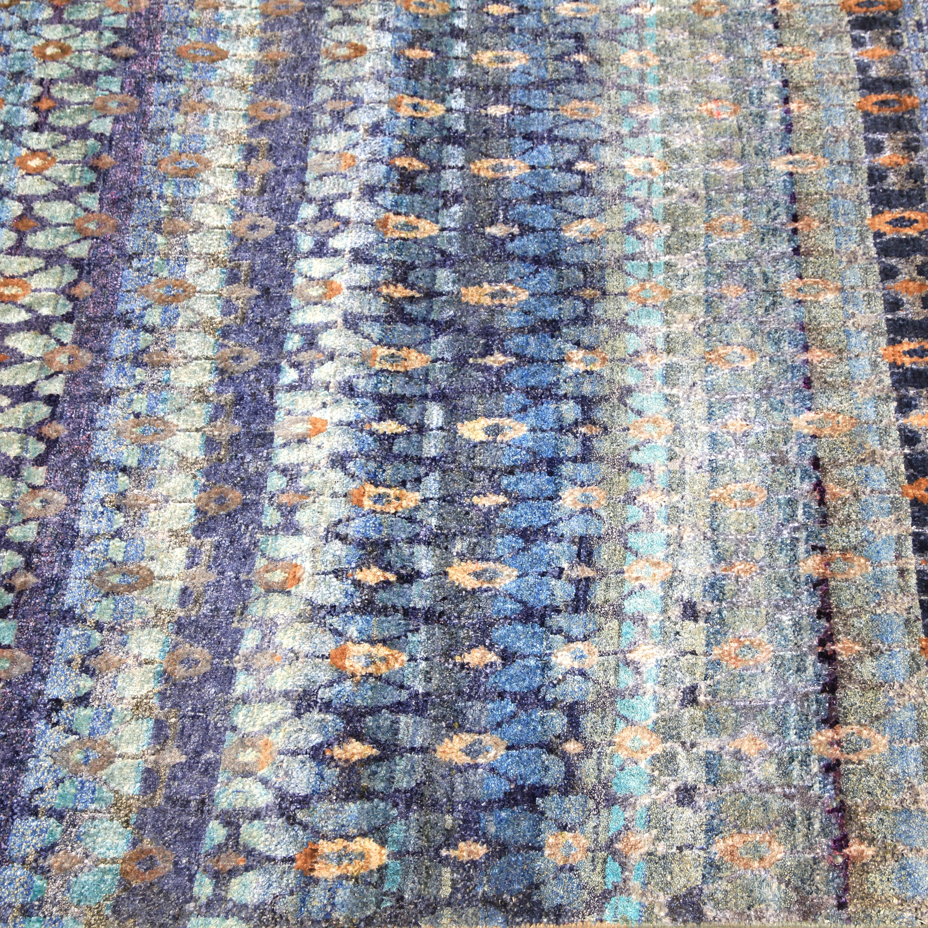 Transitional Blue Silk Runner - 3'1" x 21'3" Default Title