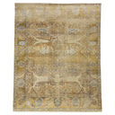 Gold Transitional Wool Silk Blend Rug - 7'10" x 9'11" Default Title