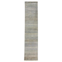 Grey Transitional Wool Silk Blend Runner - 3' x 13'9" Default Title