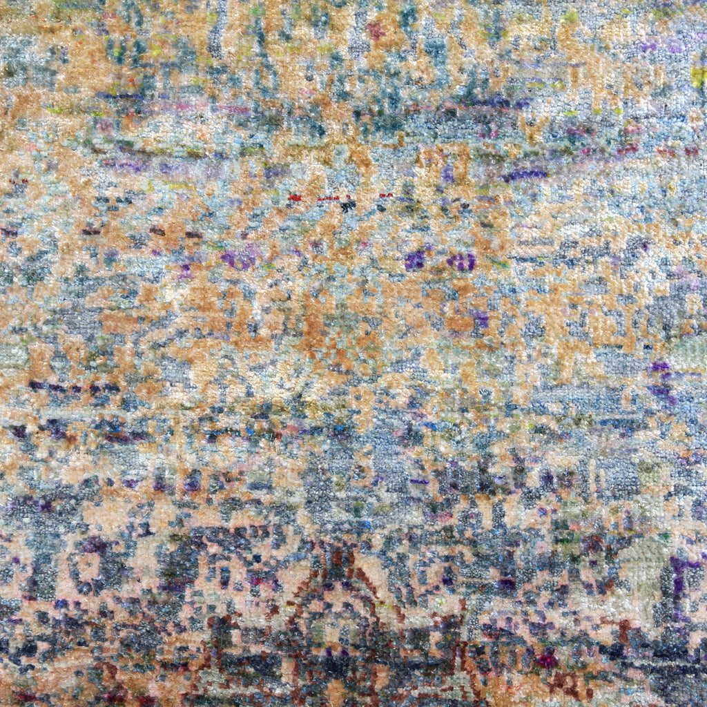 Multicolored Transitional Silk Rug - 6' x 9'5" Default Title