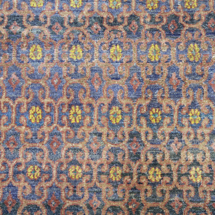 Multicolored Transitional Wool Silk Blend Rug - 8' x 10'6" Default Title