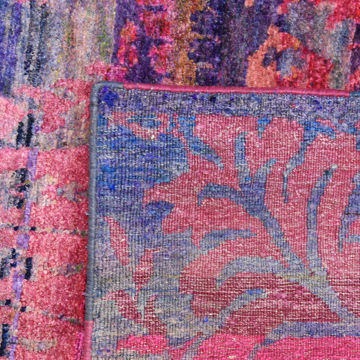 Pink and Purple Transitional Silk Runner - 3' x 21'10" Default Title