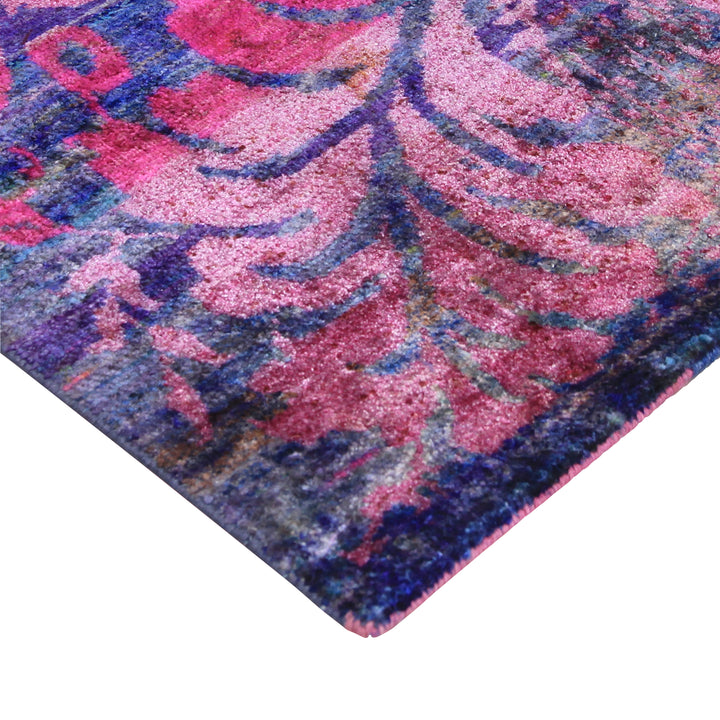 Pink and Purple Transitional Silk Runner - 3' x 21'9" Default Title
