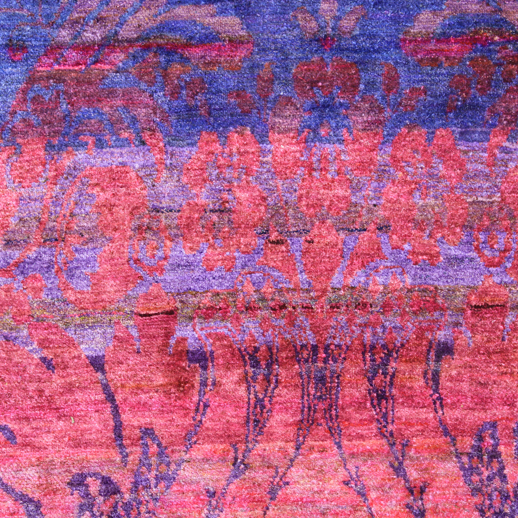 Pink and Purple Transitional Silk Runner - 3' x 21'9" Default Title