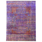 Purple Transitional Wool Silk Blend Rug - 8'10" x 12'1" Default Title