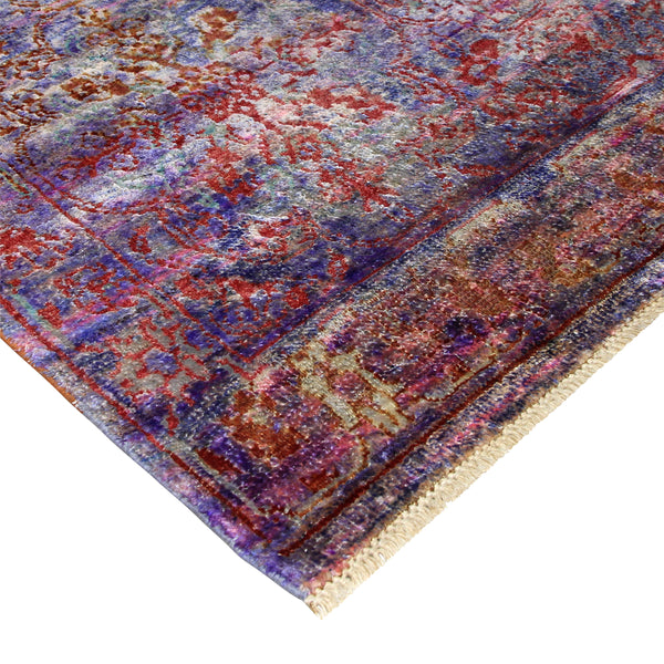 Purple Transitional Wool Silk Blend Rug - 8'10" x 12'1" Default Title