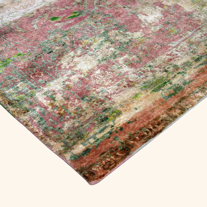 Multicolored Transitional Silk Rug - 8'8" x 12'6" Default Title
