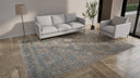 Blue Sabideh Distressed Traditional Wool Rug - 9' x 12'