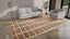 Brown Geometric Swedish Style Wool Kilim Rug - 9' x 12'