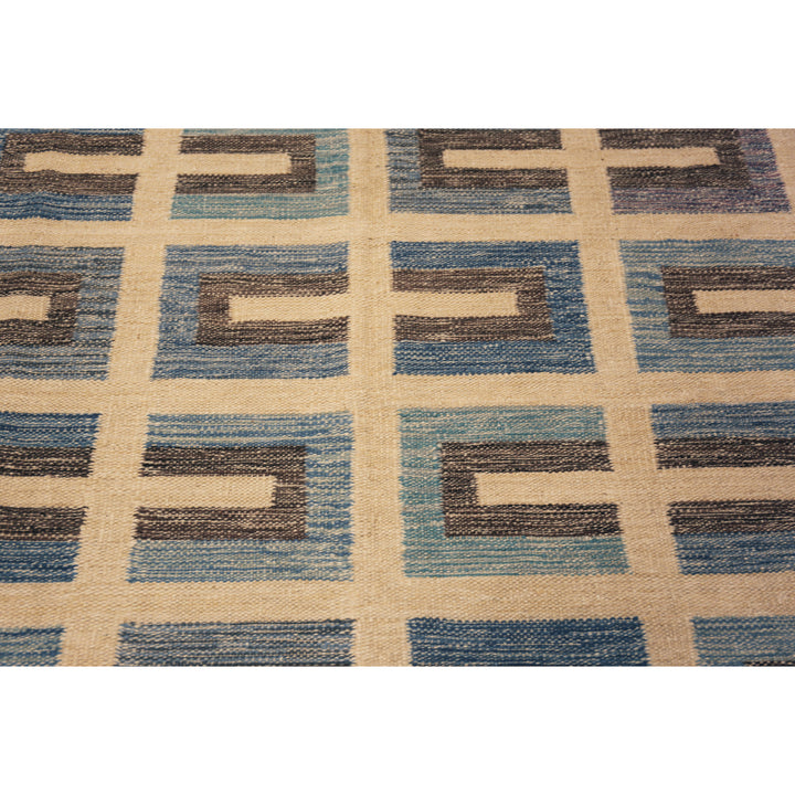 Multicolored Swedish Style Wool Kilim Rug - 8' x 10'3"