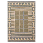 Multicolored Geometric Swedish Wool Kilim Rug - 6' x 9'