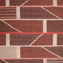 Red Geometric Swedish Style Wool Kilim Rug - 8'2" x 10'3"