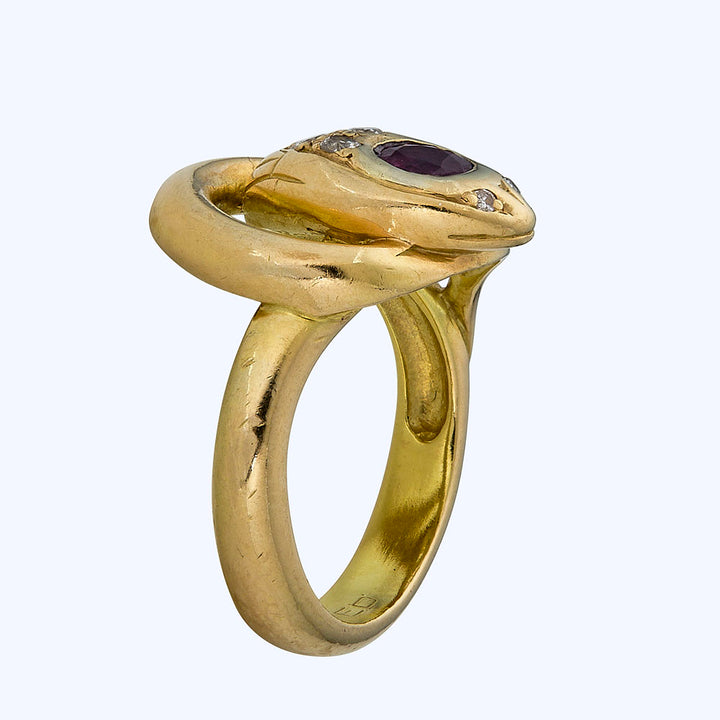 Fred Paris Ruby Snake Ring