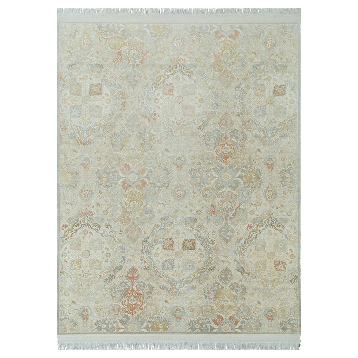 Multicolored Transitional Silk Rug - 9'11" x 14'7"
