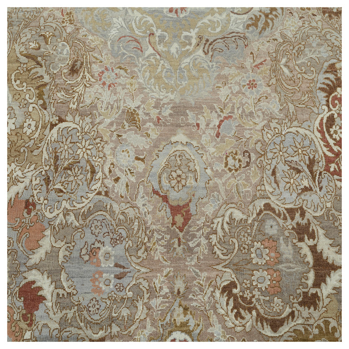 Multicolored Transitional Silk Rug - 9'11" x 14'7"