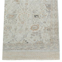 Cream and Taupe Transitional Silk Rug - 9' x 12'5"