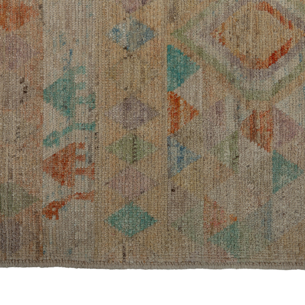 Zameen Patterned Transitional Wool Rug - 2'10" x 10'2"