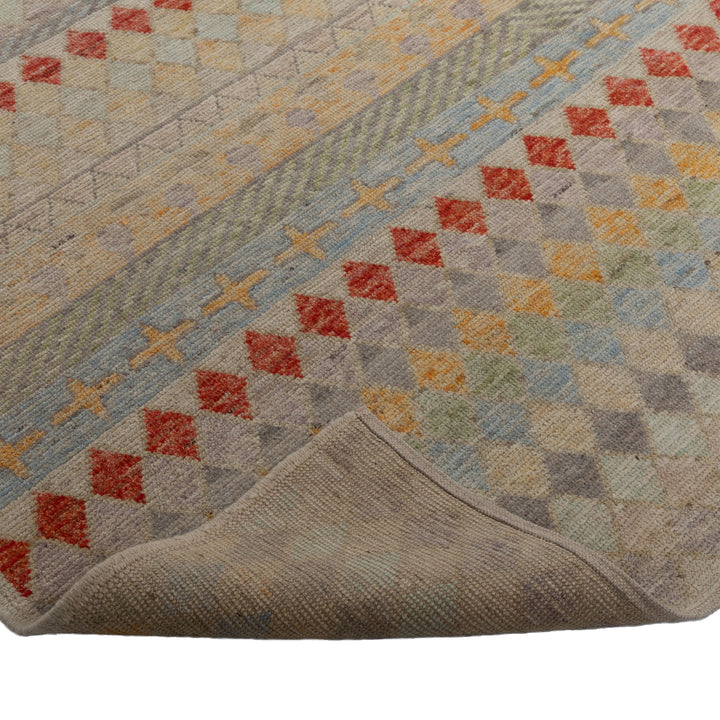 Zameen Patterned Transitional Wool Rug - 6'11" x 9'7"