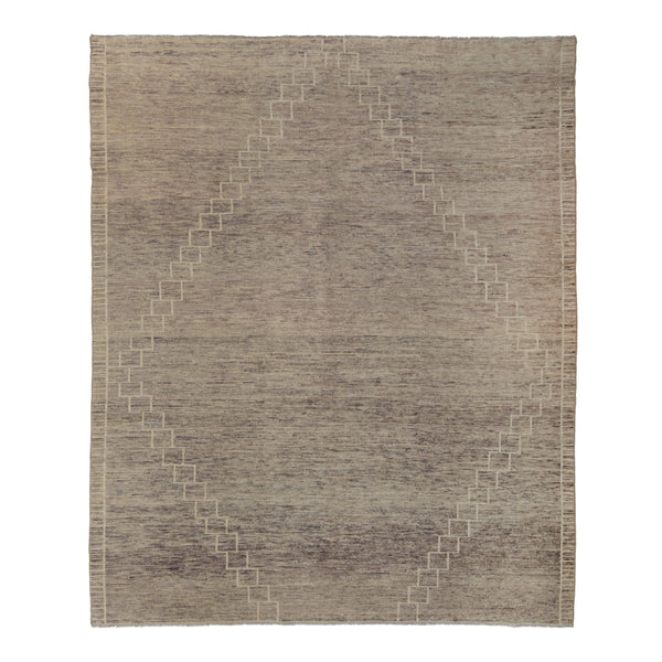 Zameen Patterned Transitional Wool Rug - 8'11" x 10'7"