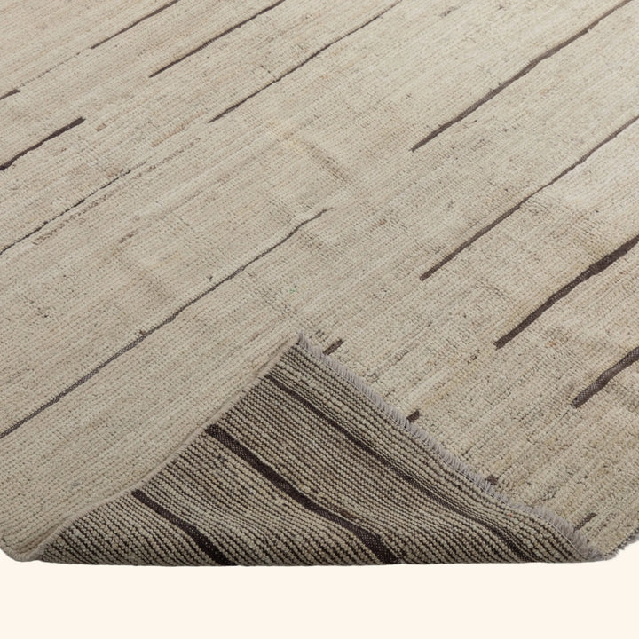 Zameen Patterned Transitional Wool Rug - 5'6" x 9'1"