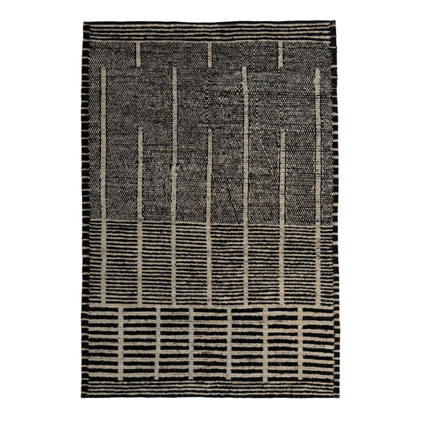Zameen Patterned Transitional Wool Rug - 4'4" x 6'1"
