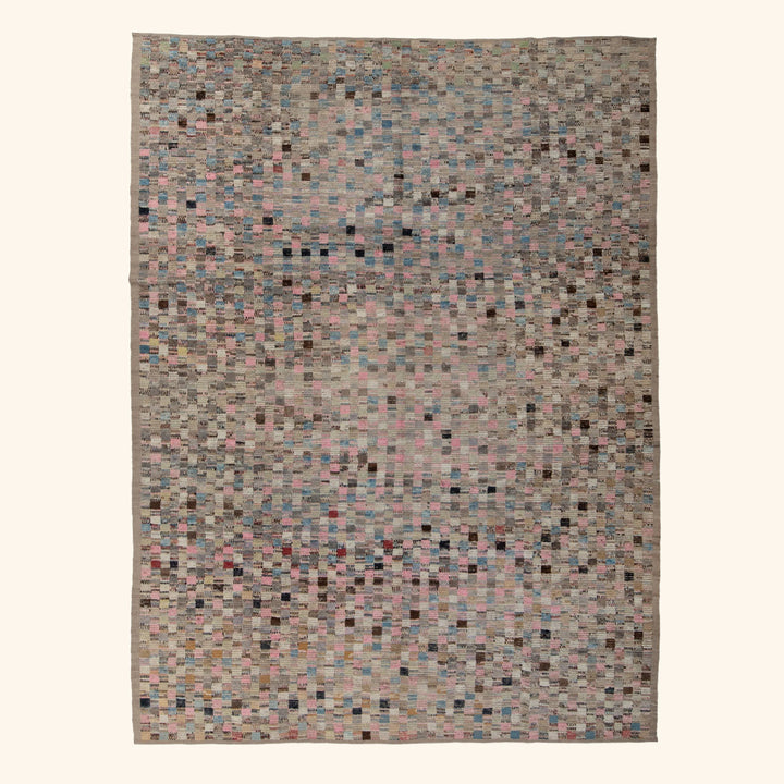 Zameen Patterned Transitional Wool Rug - 10'5" x 13'10"