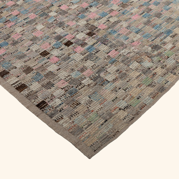 Zameen Patterned Transitional Wool Rug - 10'5" x 13'10"