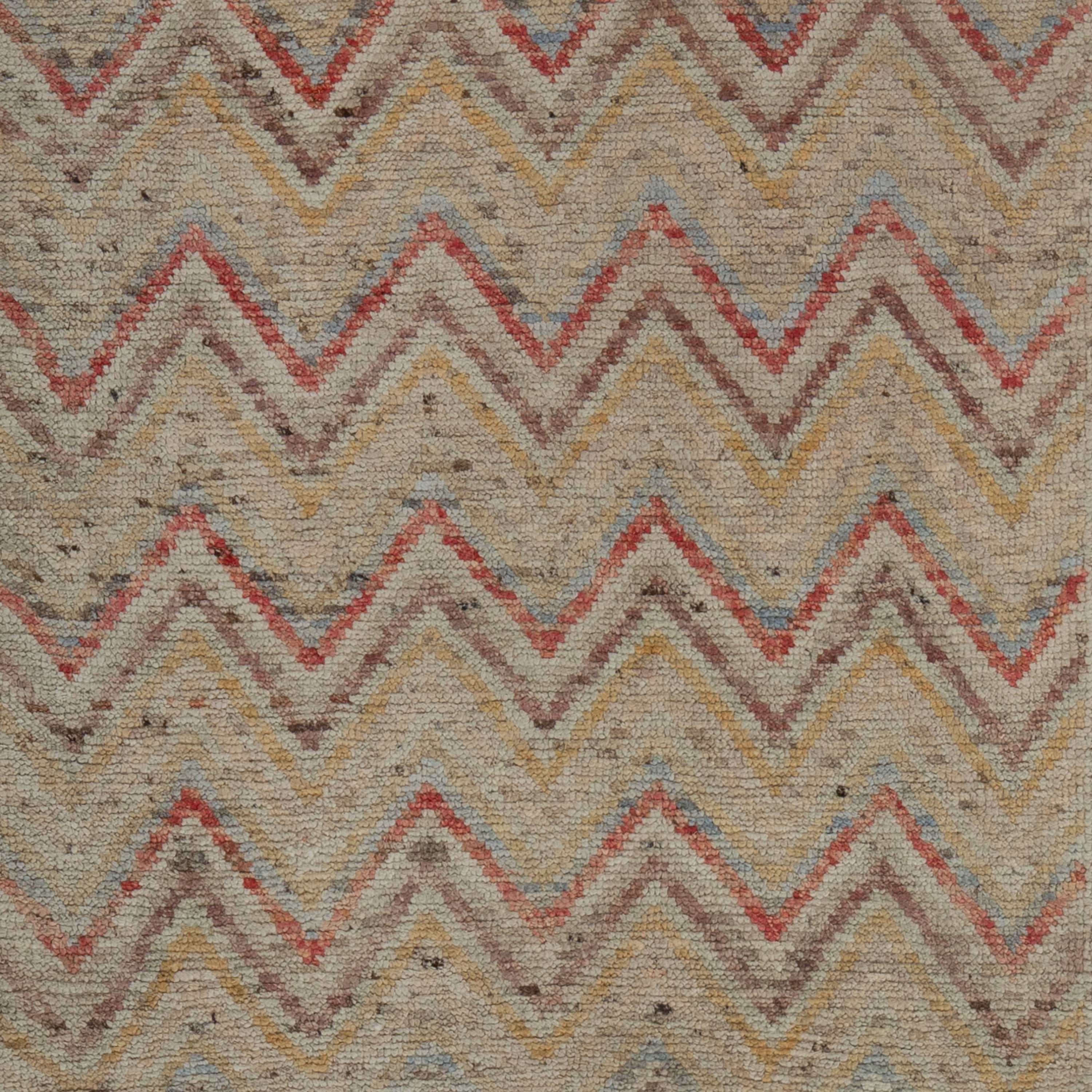 Zameen Patterned Transitional Wool Runner - 2'9" x 9'10"