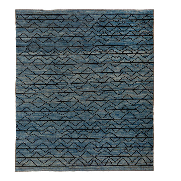 Zameen Patterned Transitional Wool Rug - 8'6" x 9'8"