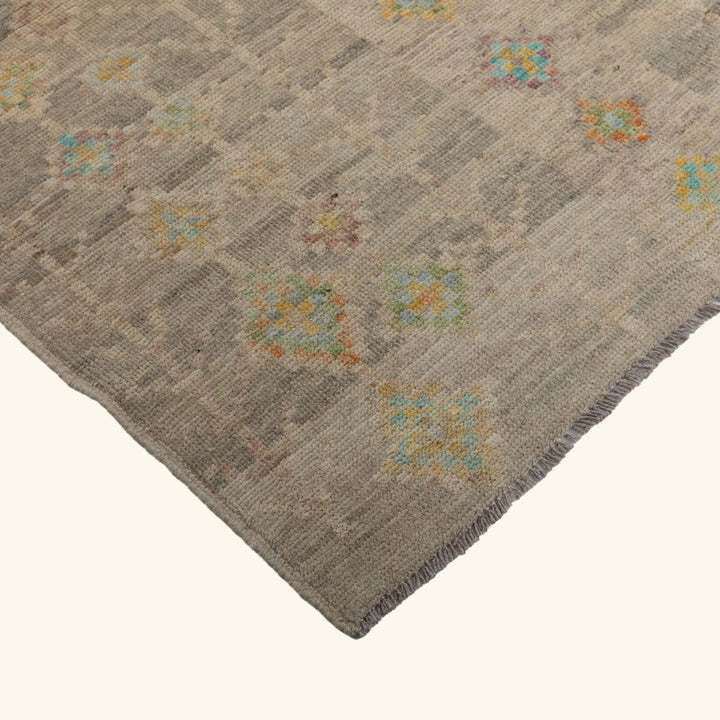 Zameen Patterned Transitional Wool Rug - 4'1" x 5'9"