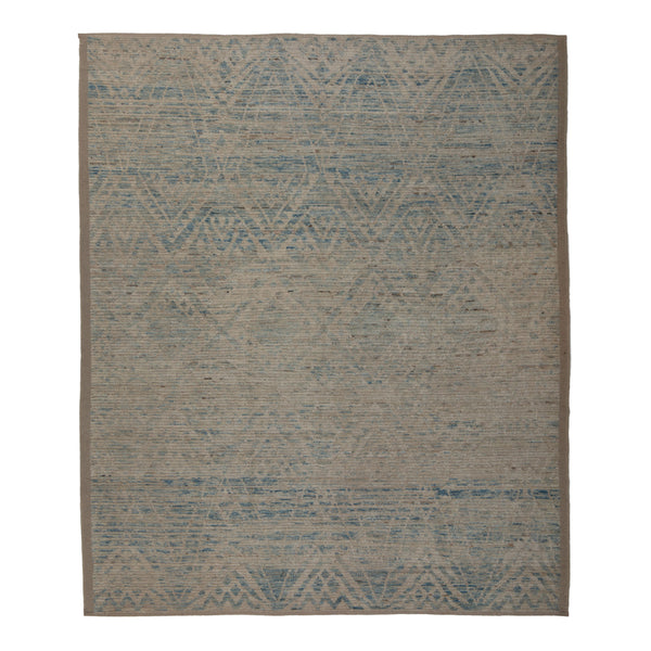 Zameen Patterned Transitional Wool Rug - 8'4" x 10'