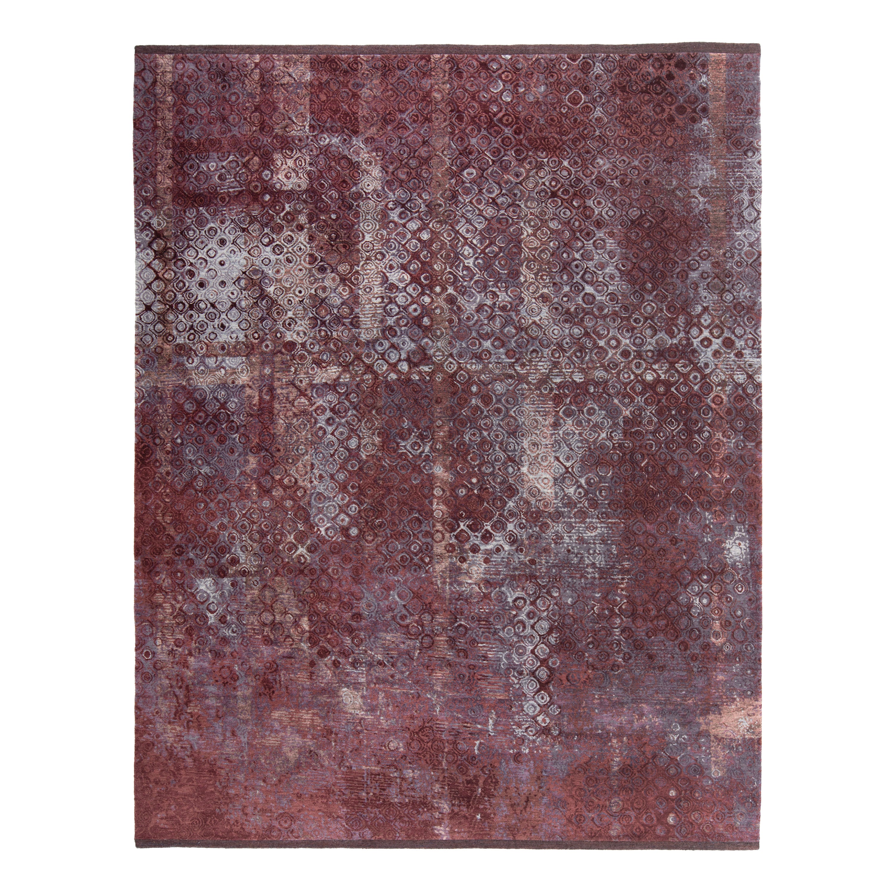 Stelle Contemporary Tibetan Wool Silk Blend Rug - 9' x 12'