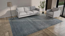 Blue Stelle Contemporary Tibetan Wool Silk Blend Rug - 9' x 12'