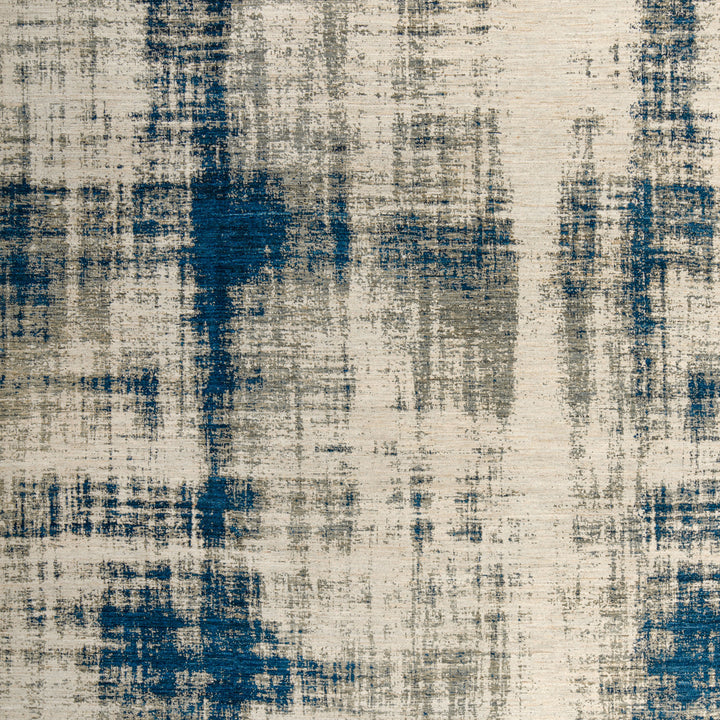 Blue & Green Stelle Distressed Contemporary Wool Rug - 9' x 12'5"
